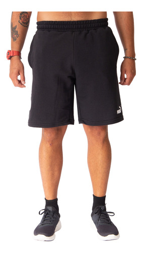 Short Puma Power Logo Sportstyle Hombre Moda Negro