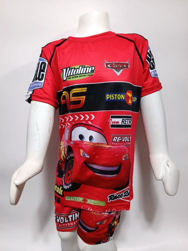 Polera Más Short Niño Cars Exclusivo, Conjunto Infantil 