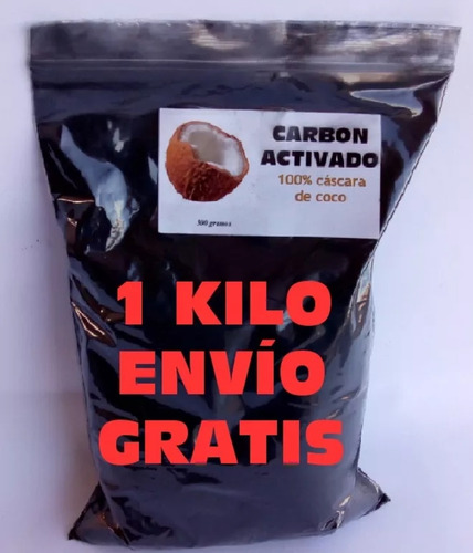 Carbon Activado 1 Kilo, Cascara De Coco