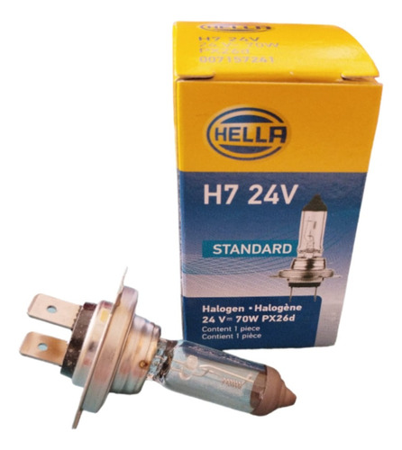 Paquete Focos Halogeno H7 24v 70w Px26d H7-24 Hella (10pzas)