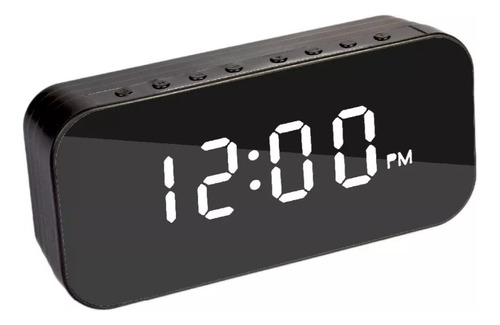 Reloj Despertador Digital Suono Parlante Bt Negro