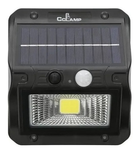 Imagen 2 de 5 de Lampara Reflector De Pared Panel Solar Luz Blanca Sensor