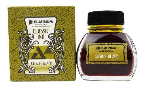 Tinta Para Caneta Tinteiro Platinum Citrus Black 60ml