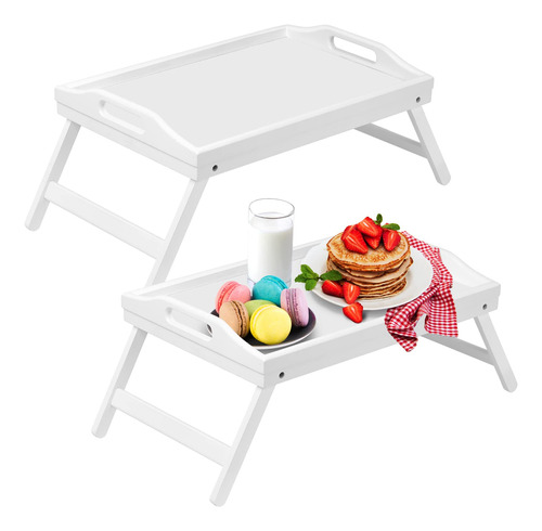 Artmeer Mesa De Cama Con Patas Plegables, Bandeja De Desayun