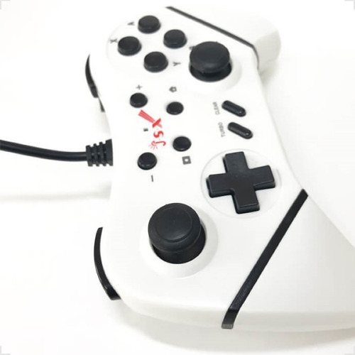 Controle Joystick Com Fio Usb Compatível Para N-switch Pc Cor Branco