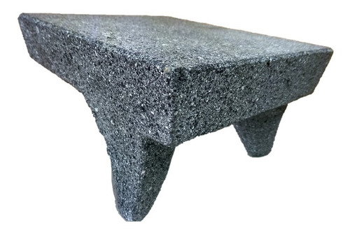 Metate De Piedra Volcanica De 13 Cm X 16 Cm.
