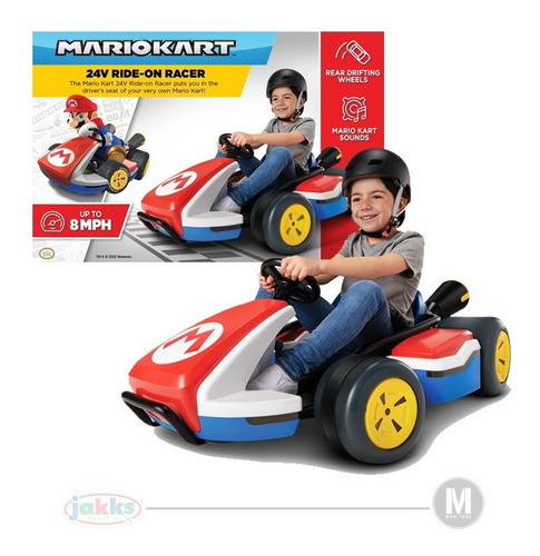 Mario Kart Go Kart 24v Montable Eléctrico Con Sonidos Drift