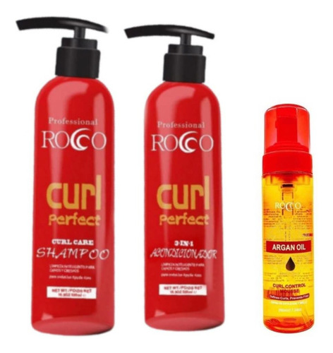 Kit Shampoo + Acondicionador + Espuma Curl Cuidado Rizos