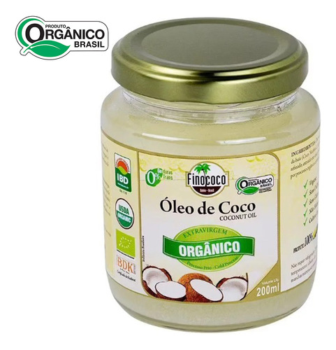 Óleo De Coco Extravirgem Orgânico 200ml - Finococo