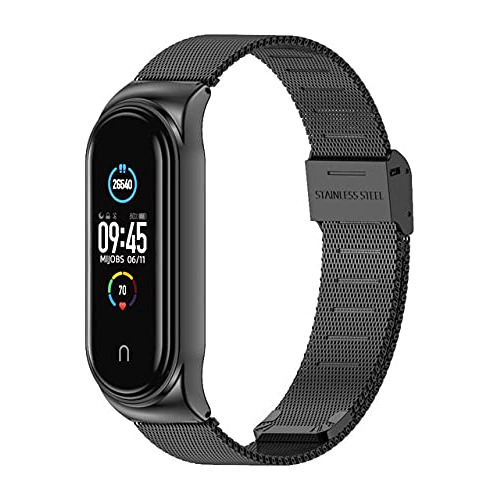 Malla Metalica Para Reloj Amazfit Band 5 Negro Milan