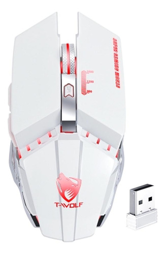 Mouse Gamer Inalámbrico T-wolf Q15 Con Bateria Integrada