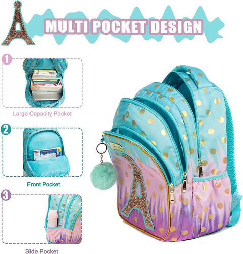 Mochila Escolar Para Niñas, Conjunto De Mochilas Para Escuel
