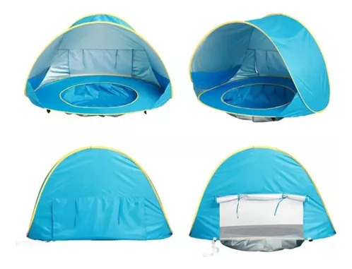 Fweaad Carpa De Playa Para Niños Con Piscina Con Protección