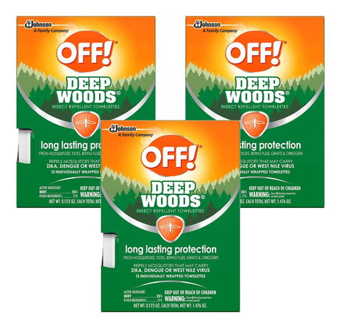 Off! Deep Woods - Toallitas Repelentes De Mosquitos E Insect
