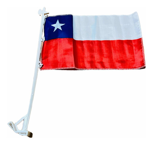 Bandera De Chile Fiestas Patrias 30x20cm Banderín Para Auto