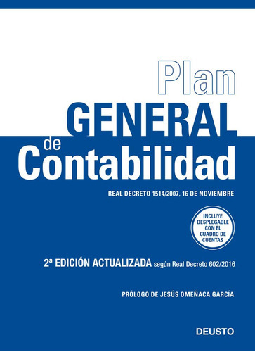 Plan General De Contabilidad, De Aa. Vv.. Editorial Deusto, Tapa Blanda En Español