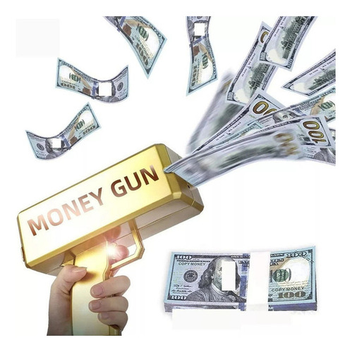 Haz Que Llueva Dinero Pistola Juego Spit Billetes Efectivo B