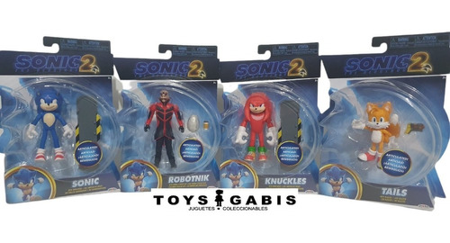 Set Figuras Sonic 2 The Hedgehog Articuladas 4 Figuras 2022