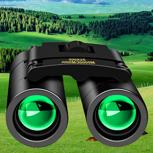 Mini Binoculares Plegables Portátiles 500x25, Telescopio Com
