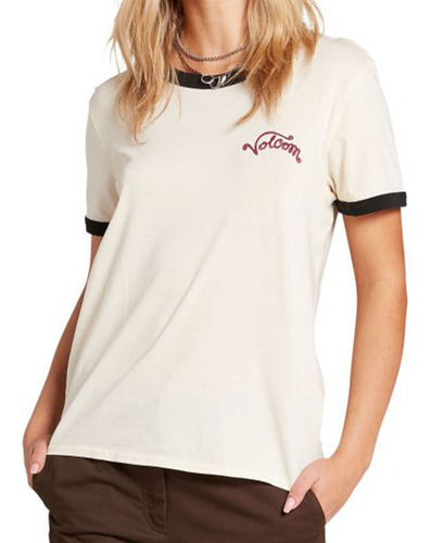 Remera Volcom Matt Adams Beige