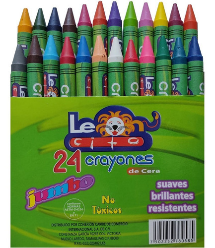 Crayones Jumbo Mayoreo 20 Cajas Con 24 Piezas C/u No Toxico
