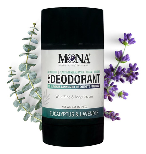 Mona Brands - Desodorante Natural Sin Aluminio Para Hombres,