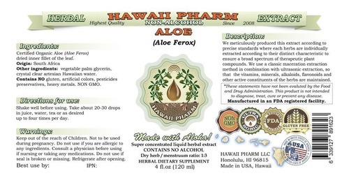 Aloe Alcohol-free Liquid Extract, Aloe (aloe Ferox) Dried Le