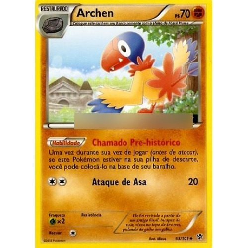 Archen - Pokémon Físico Incomum - 53/101 - Pokemon Card Game