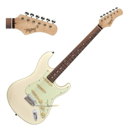 Guitarra Tagima T-635 Alder 22 Trastes Olympic White Df/mg Cor Branco Material do diapasão Madeira de bordo Orientação da mão Destro