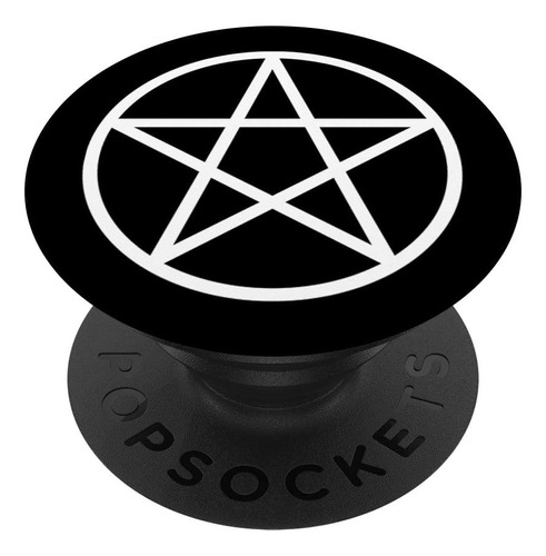 Wicca Pentagram Wiccan Pentacle Negro Blanco - Agarre Y Sopo