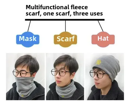 Men's Neck Warmer Scarf Knitted Plush Fake Collar Stylish