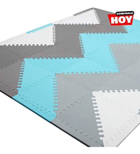 Imagen 4 de 10 de Piso Goma Eva Encastrable Bebe Alfombra Antigolpes Nordica