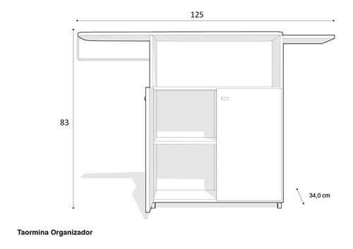 Imagen 4 de 10 de Mueble Para Planchar Planchador Organizador Con 2 Puertas Bl