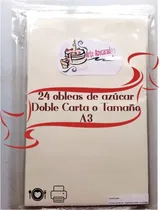 Comprar 24 Obleas De Azucar Fondant Doble Carta A3 Tabloide Premium