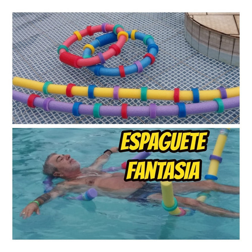 Flutuador Macarrão Boia P/piscina Natação Kit Com 50 +brinde
