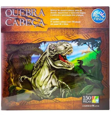 Quebra Cabeça Dinossauro T-rex 150 Peças