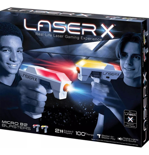 2x Micro Blaster B2 Laser X Mini Pistolas Laser Tag