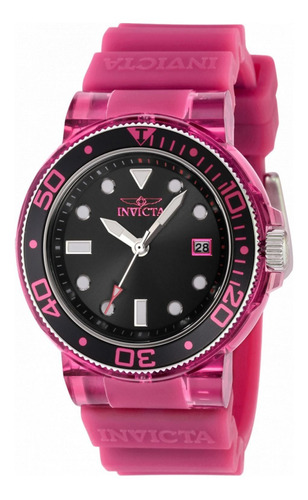 Reloj Invicta 37302 Transparente, Rosa Fuerte Señora