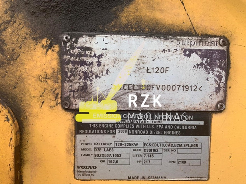 Imagem 8 de 9 de Carregadeira Volvo L120f - 2010