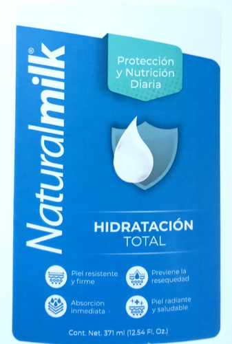 Crema Corporal Natural Milk Hidratación Total 371ml. Natural Milk