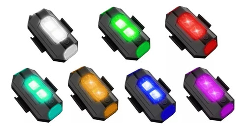 2pz Estrobo Luces Led Recargable Auto Moto Bici Drones