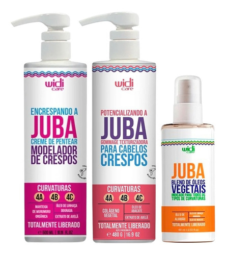 Kit Widi Care Juba Encrespando + Gommage + Blend De Óleos