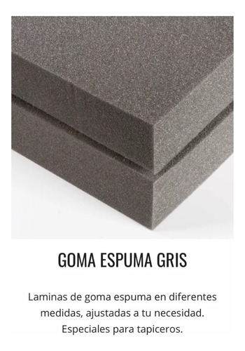 Goma Espuma Gris El Oasis 100x195x2  Pulgadas 