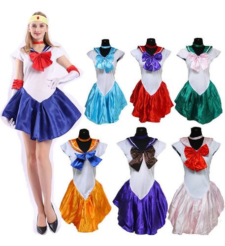 Disfraz De Sailor Moon Cosplay Anime Halloween Traje