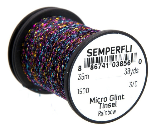 Semperfli Micro Glint Nymph Tinsel Rainbow Atado Moscas