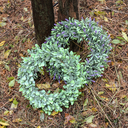 Decorações De Janela De Primavera: Coroa De Lavanda Chique