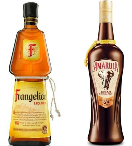 Licor Italiano Frangelico + Licor Amarula Tradicional.