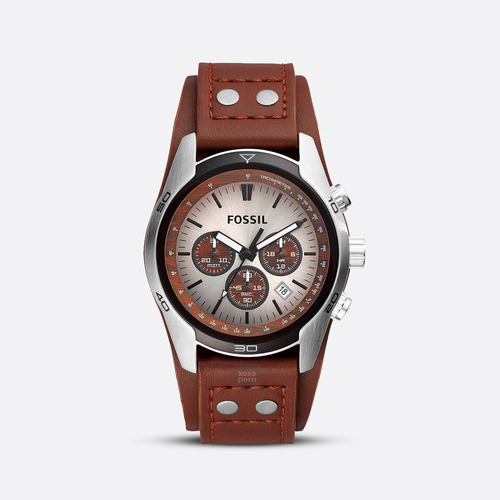 Reloj Fossil Ch2565 Marron Con Correa De Cuero Nuevo