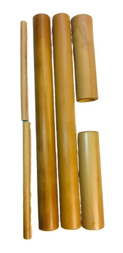 Kit Bamboo Para Massagem Com 06 Peças Lixado