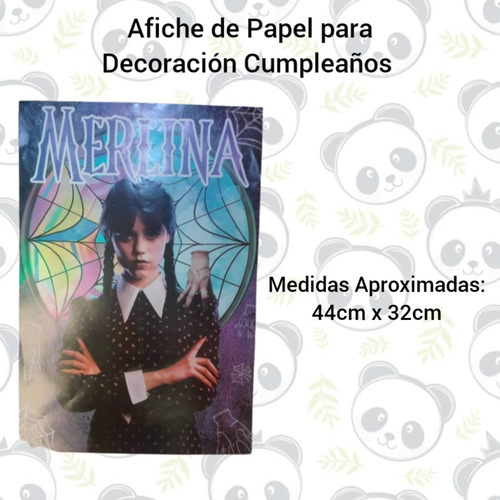 Afiche Para Piñata Cumpleaños Merlina Precio Por 2 